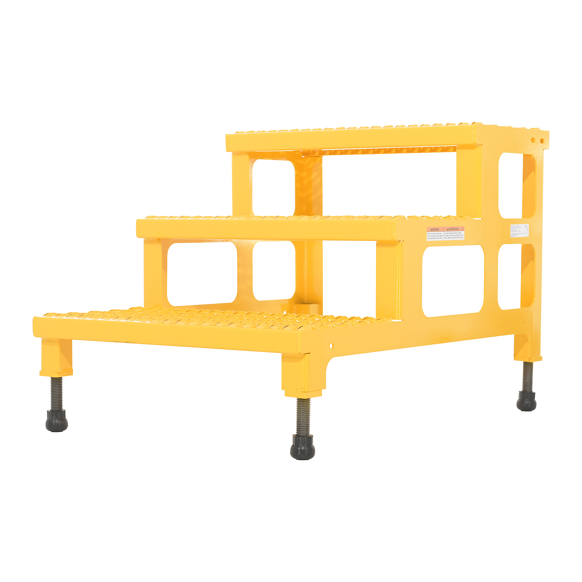 Vestil Adjustable Step-Mate Steel Stand - 3 Steps, 24in. x 36in., 500-Lb. Capacity, Model# ASP-24-3